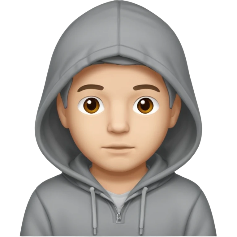 Moreno greñudo con capucha emoji