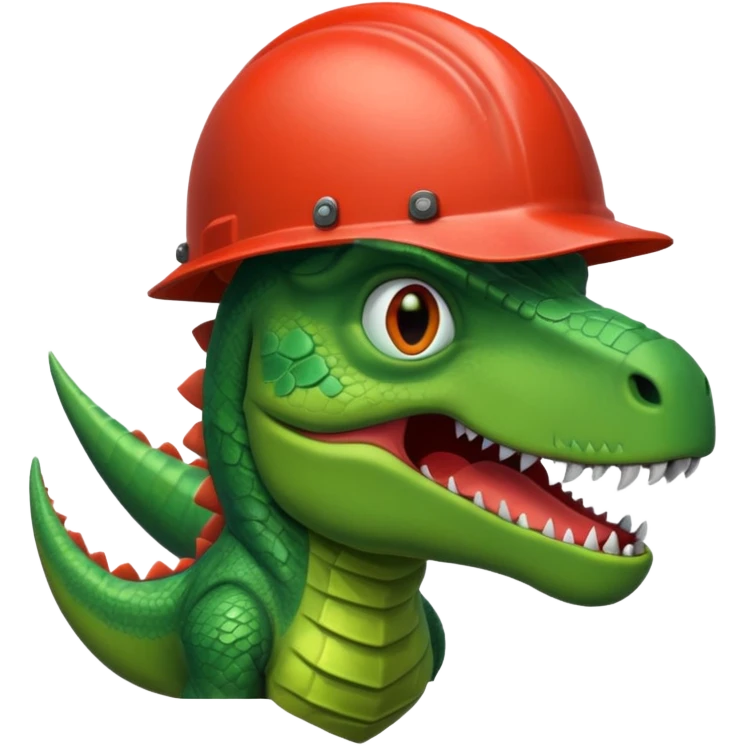 dinosaor with helmet emoji