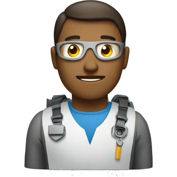 man working on cybersecurity emoji