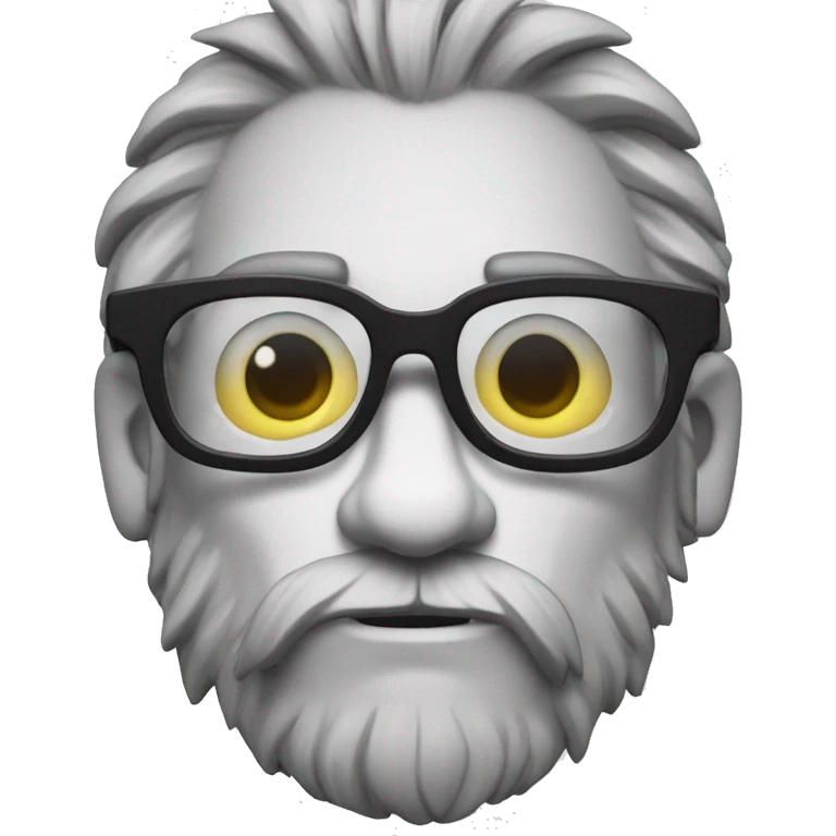 Lobo con lentes emoji
