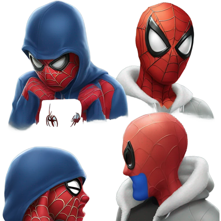 Spiderman kiss spiderman emoji