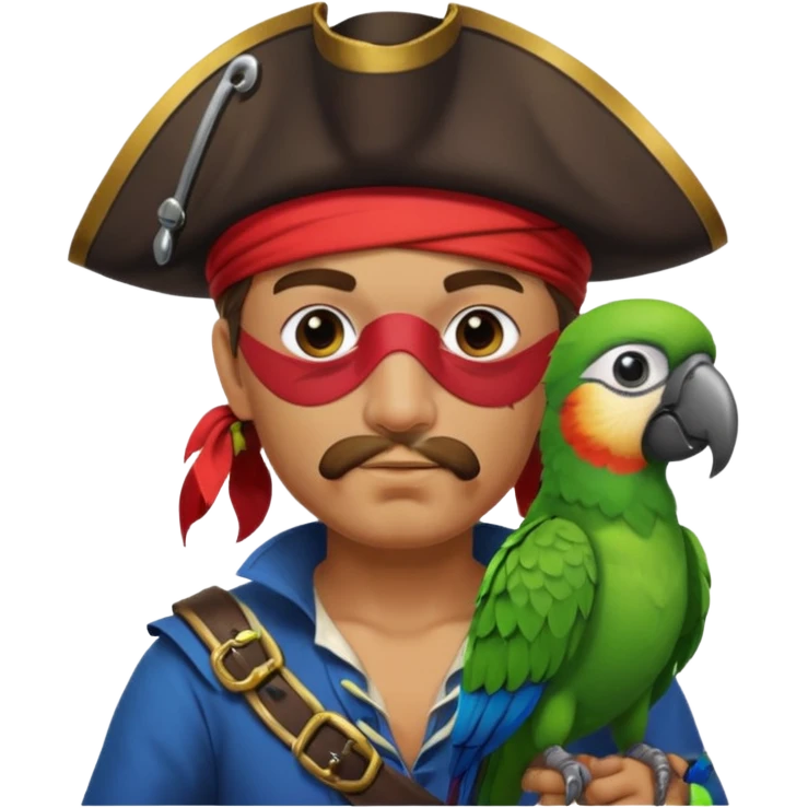 pirate and parrot emoji