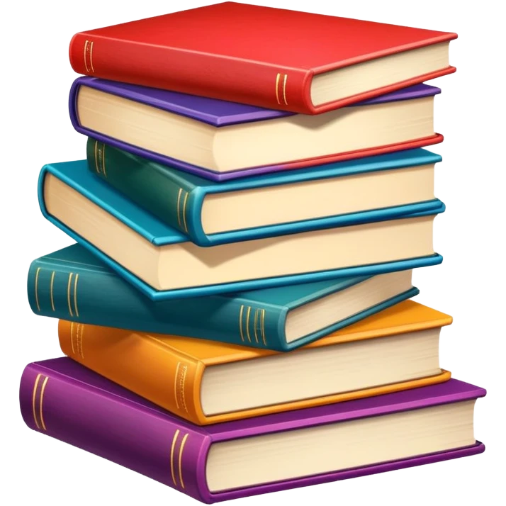 A colorful stack of books emoji
