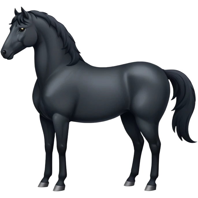 black stallion standing pose emoji