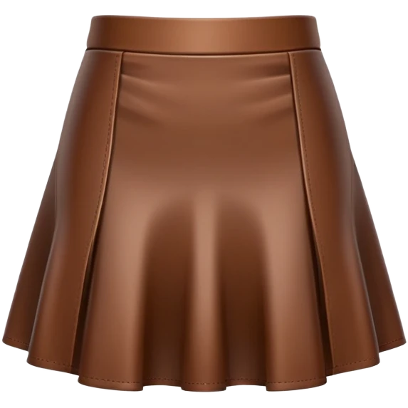 Mini Brown leather skirt emoji