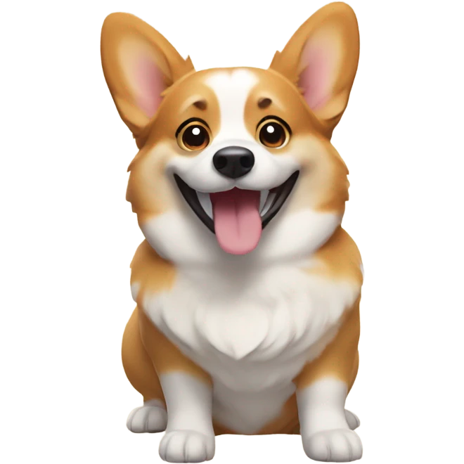 Happy corgi emoji