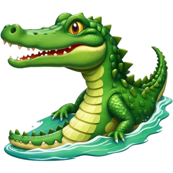 Crocodile on the surf emoji