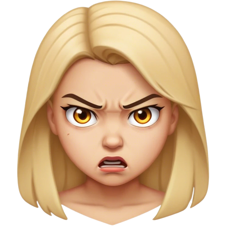 Una chica enojada emoji