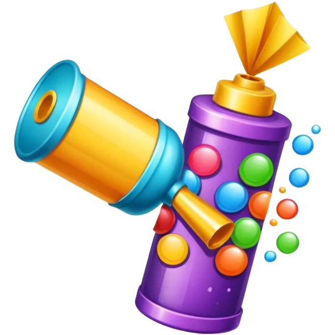 Corporate Gift icon and party popper as a retro sticker  emoji