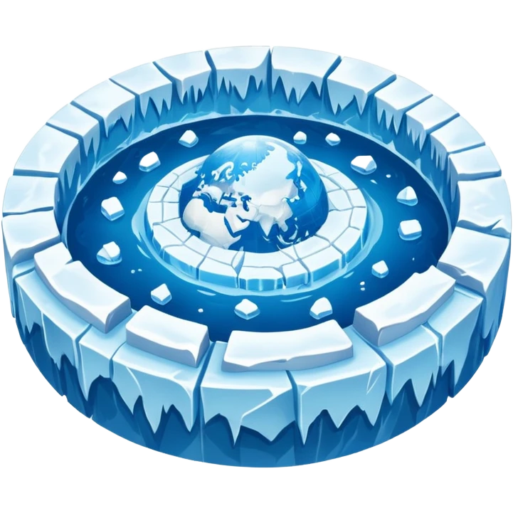 flat earth surrounded by ice wall emoji
