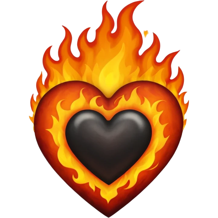black heart on fire emoji