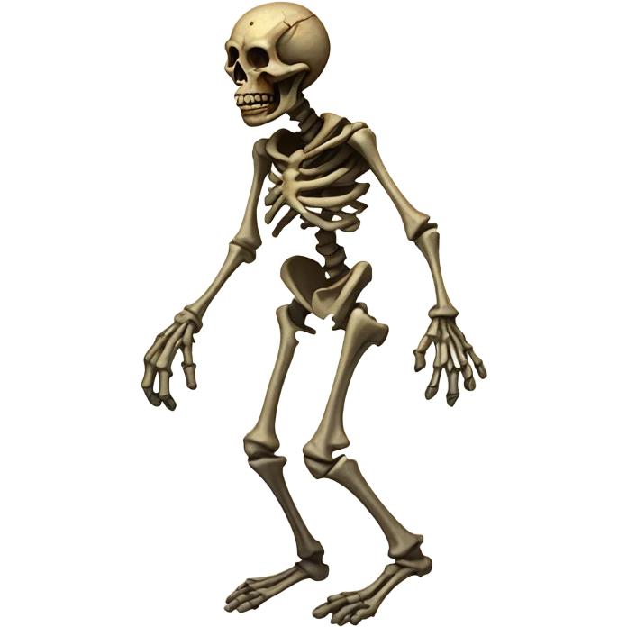 Zombie skeleton emoji