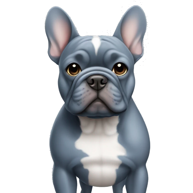 Blue frenchie buldog  emoji