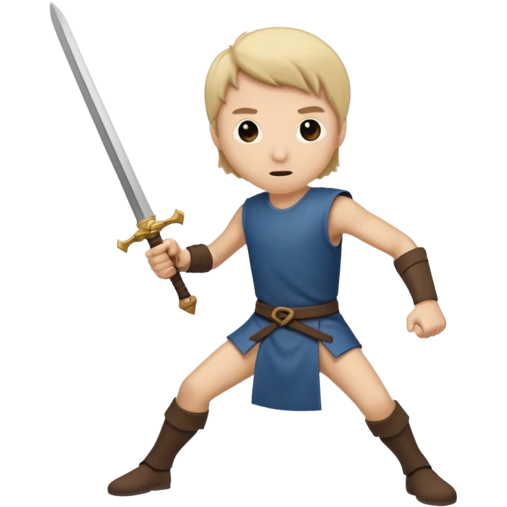 Stickman fighting with a sword  emoji