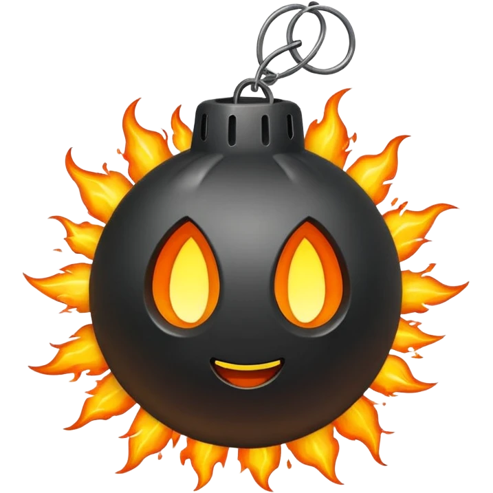 explosive bomb emoji, simple, expressive, with clear explosion effect emoji