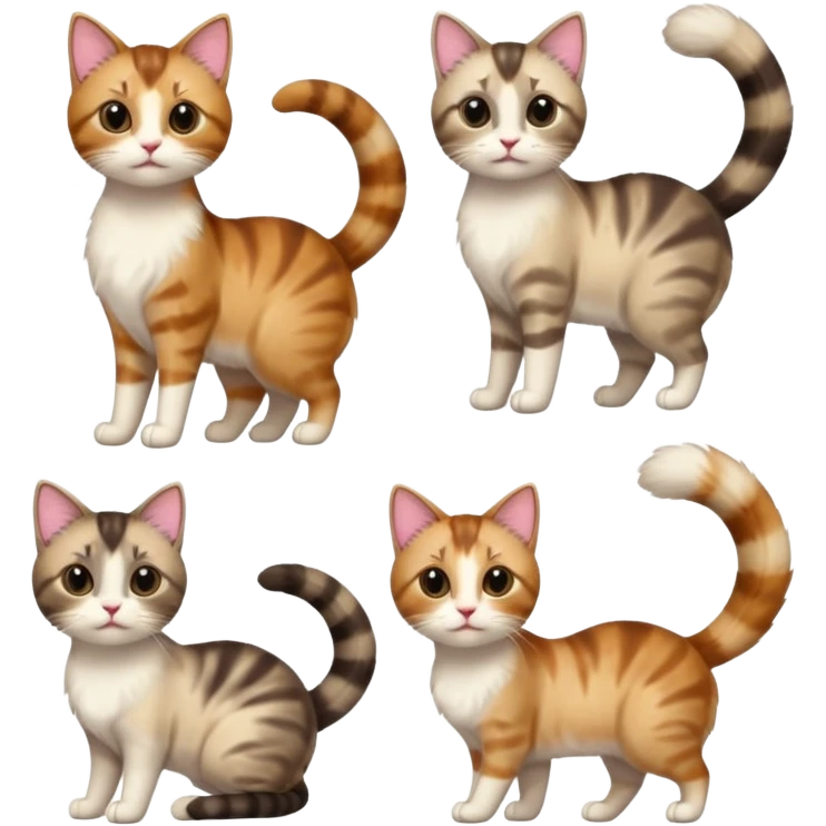 Cats with Fluffy Tails emoji