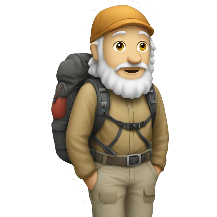 white Hiker emoji
