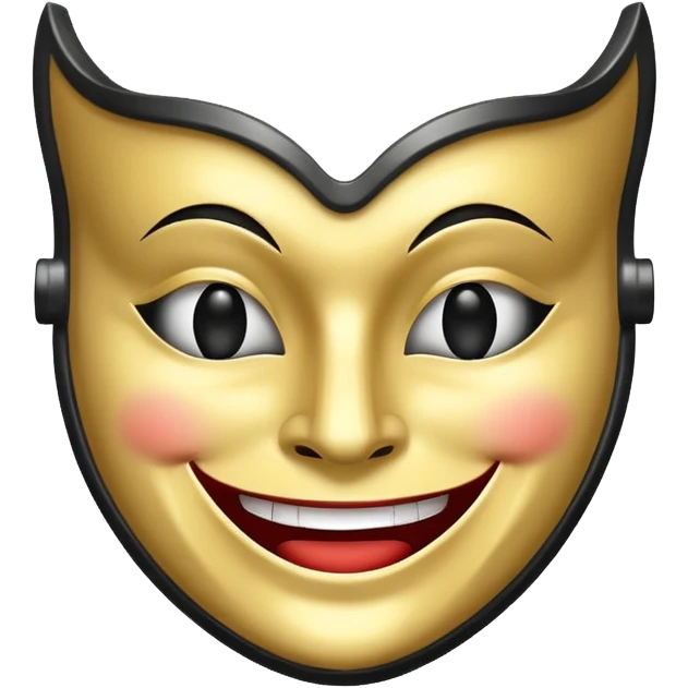 Theatre mask smiling emoji