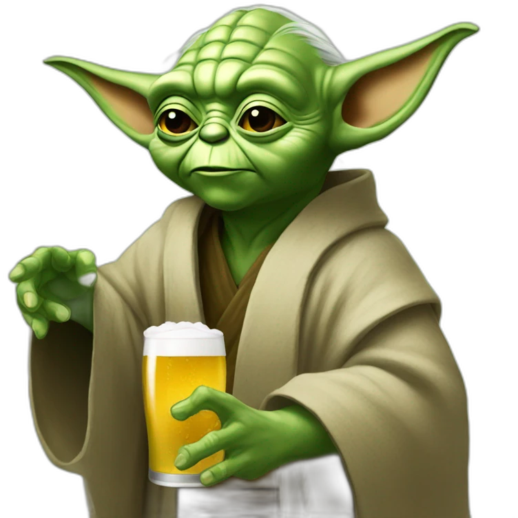 Yoda-drink-beer emoji