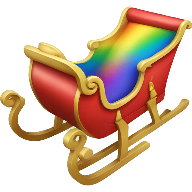 Rainbow sleigh emoji
