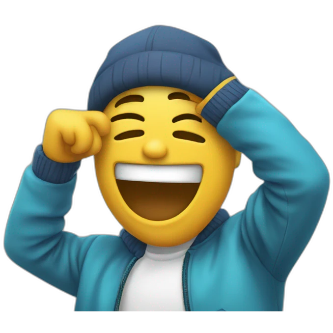 Personne qui fait un dab emoji