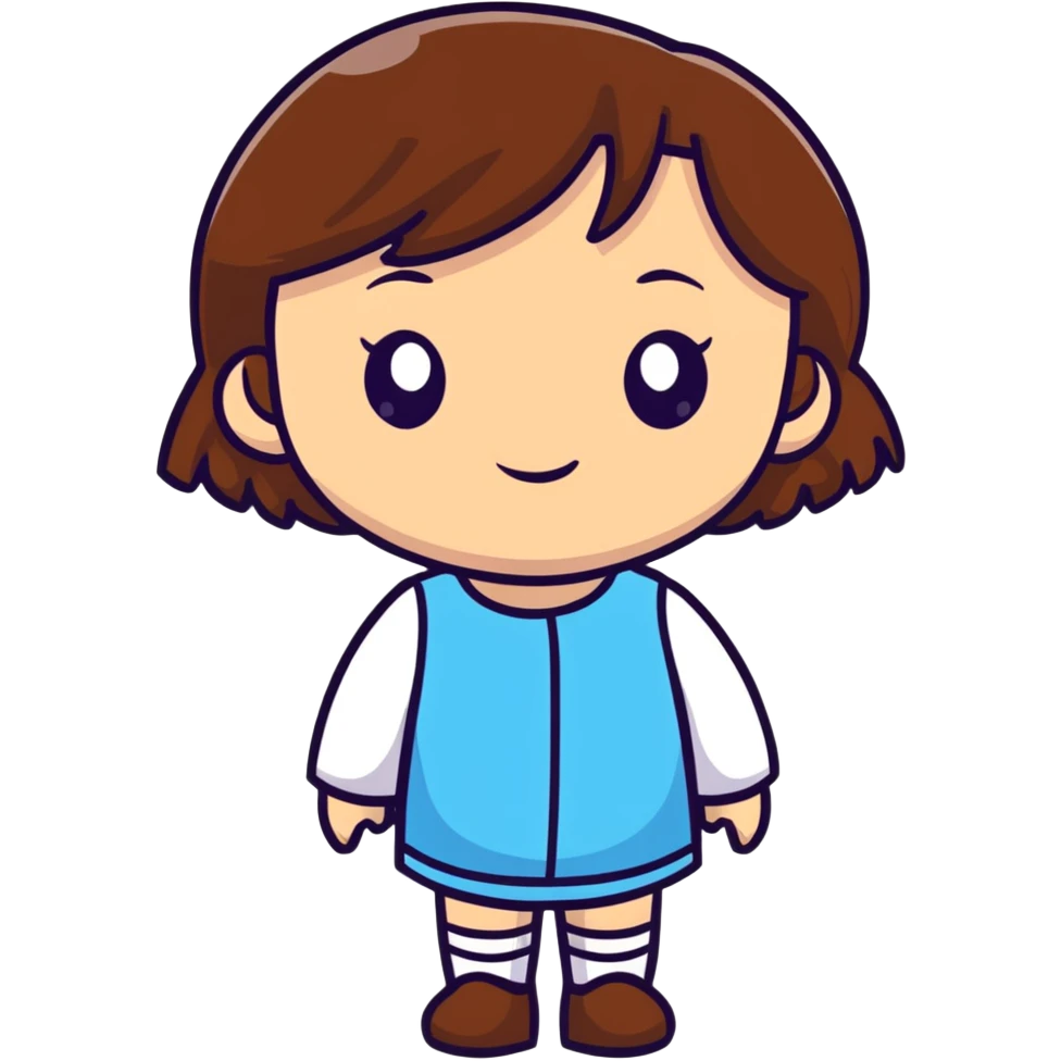 Adorable little gamer girly girl with brown hair  emoji