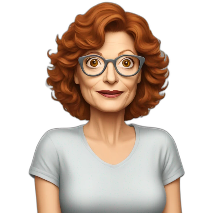 actor susan sarandon cartoon wearing tee  emoji