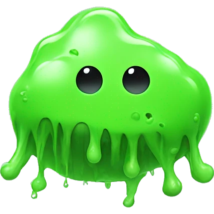 Green slime with radioactivity emoji