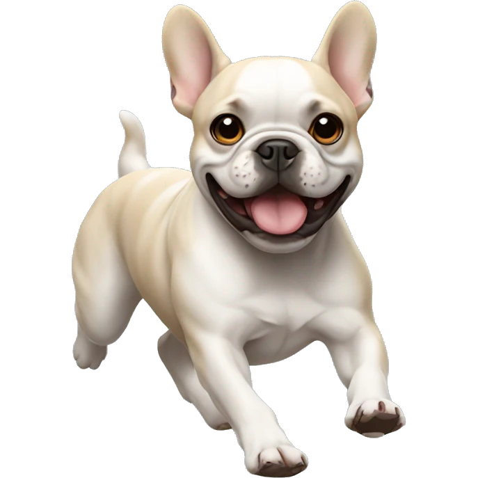 a french bulldog running emoji