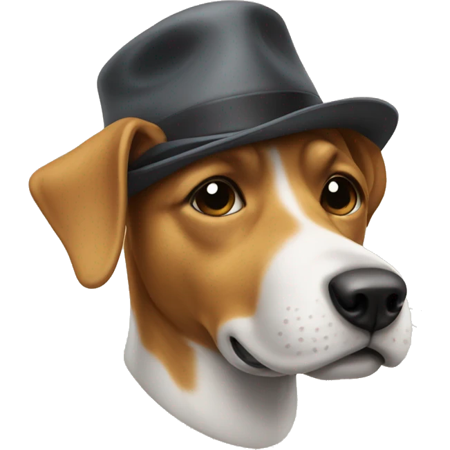dog with a hat on emoji