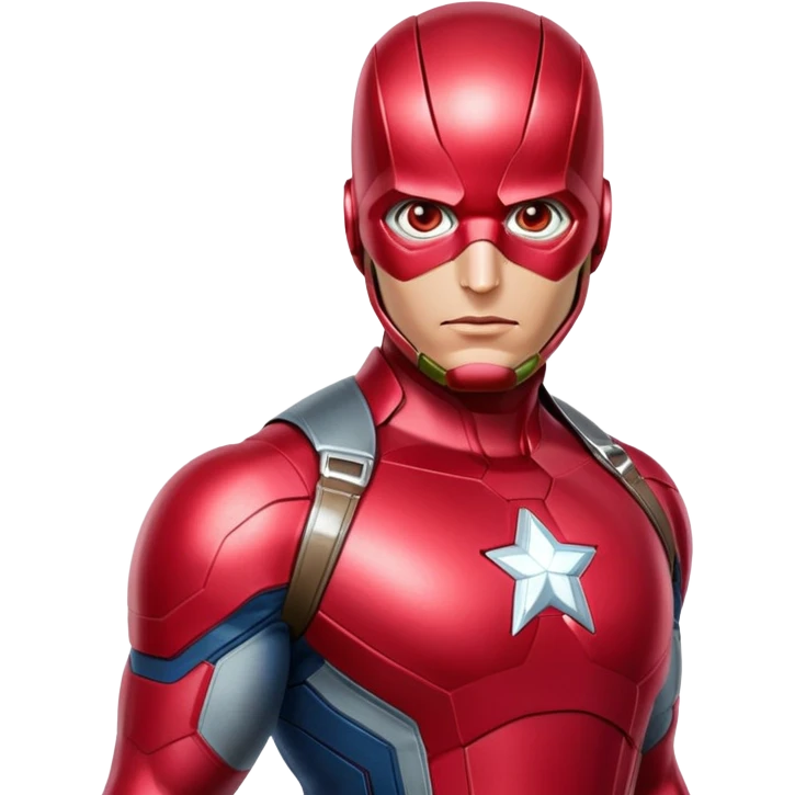 vision marvel body with red face from captain america: civil war emoji