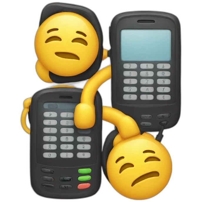 two phones flex emoji