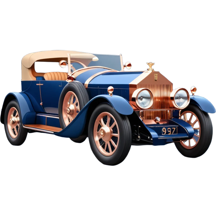 dark blue led lights hot rod nazi 1917 delicately inlaid rose gold and wood accents McDuck’s chauffeur driven Rolls Royce futuristic electric plasma motors and dynamos with wide racing wheels that are strong agility advanced suspension and steering emoji