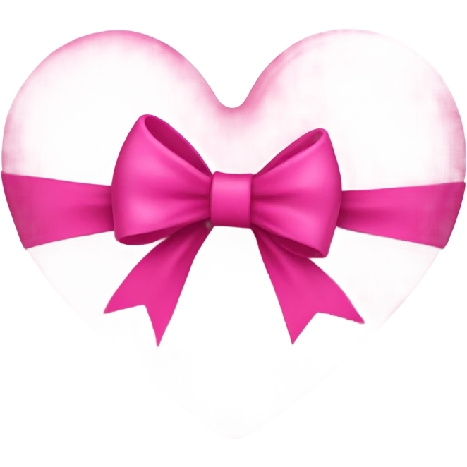 Heart with bow color is pink emoji