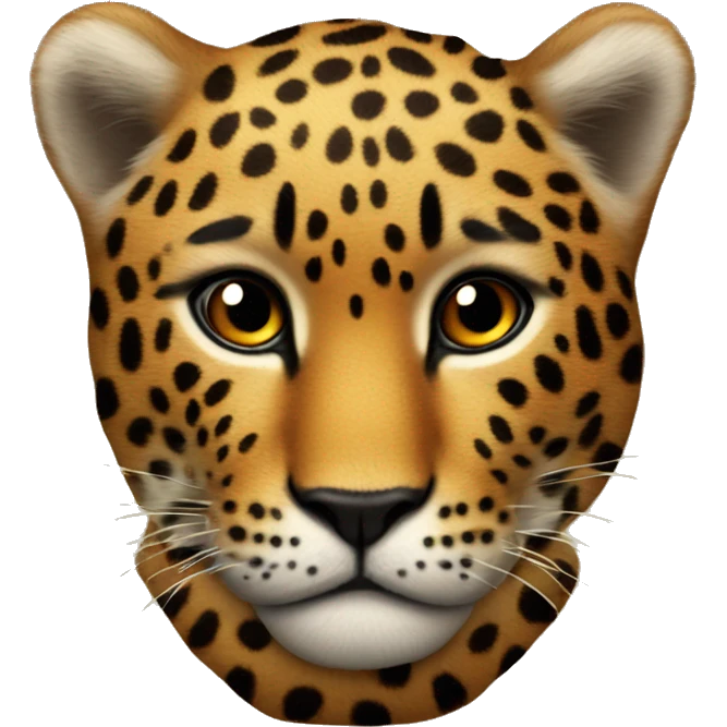 Corazon naranja con manchas de leopardo emoji