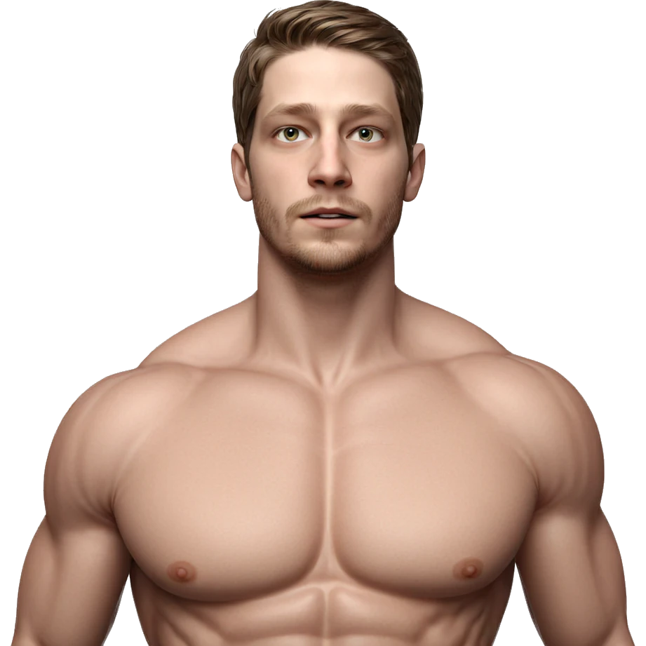 muscular male portrait shot emoji