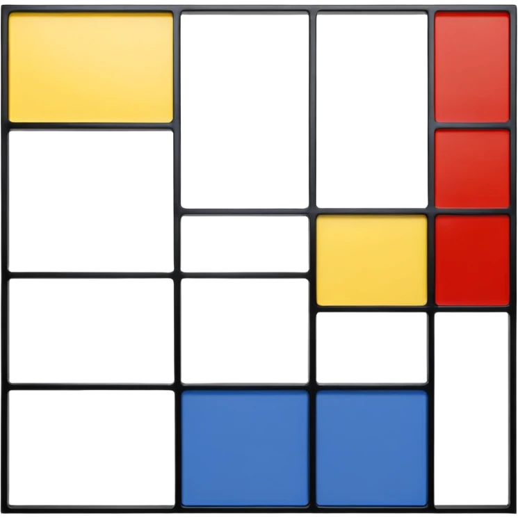 Piet Mondrian, Composition with Red Blue and Yellow painting  emoji