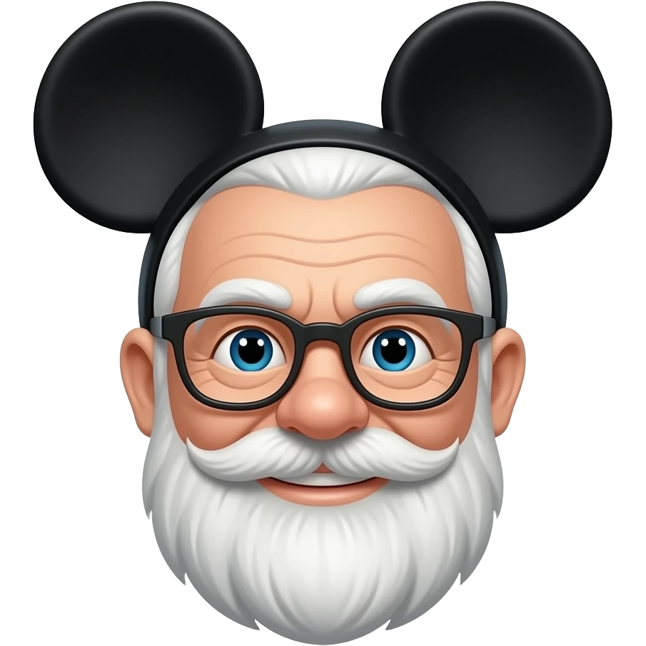Grandfather Micky Mouse ears emoji