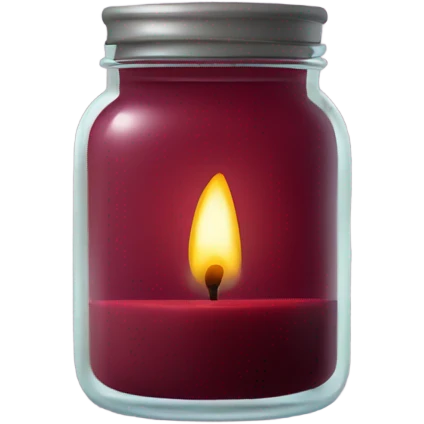 A maroon candle in a jar emoji