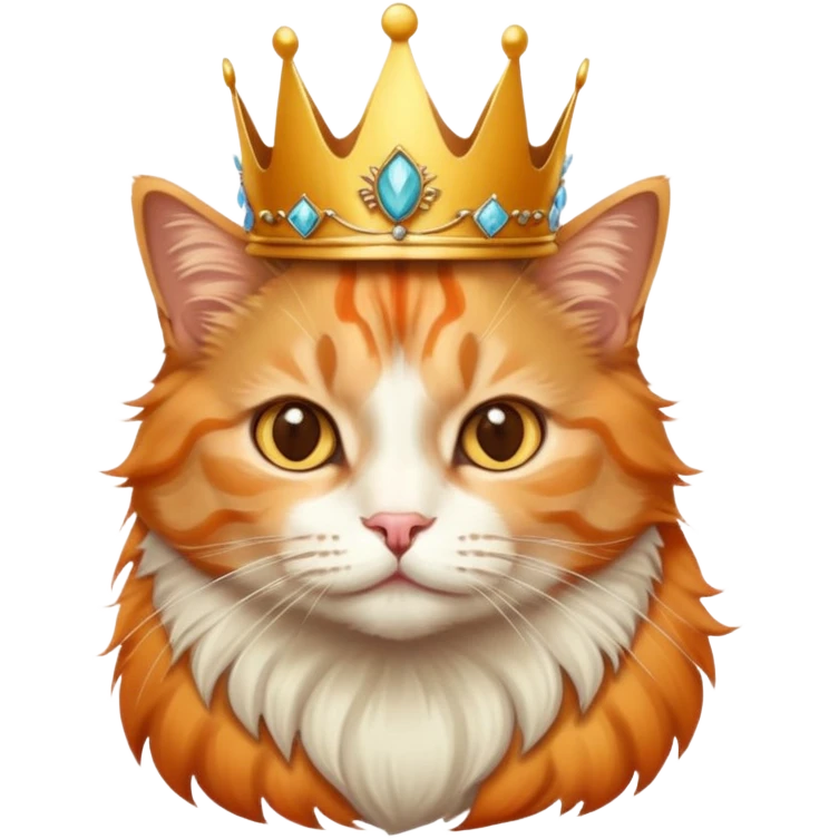 Cat king emoji