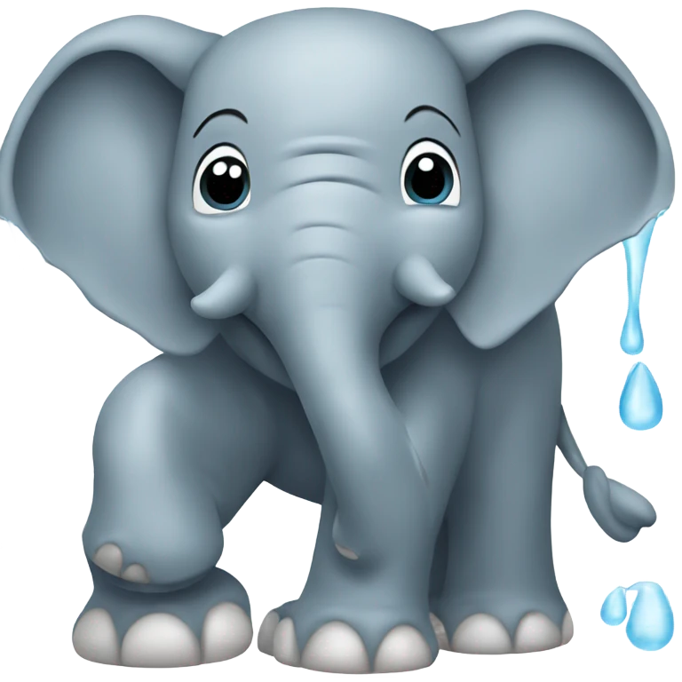 Elephant squirting water from its trunk emoji