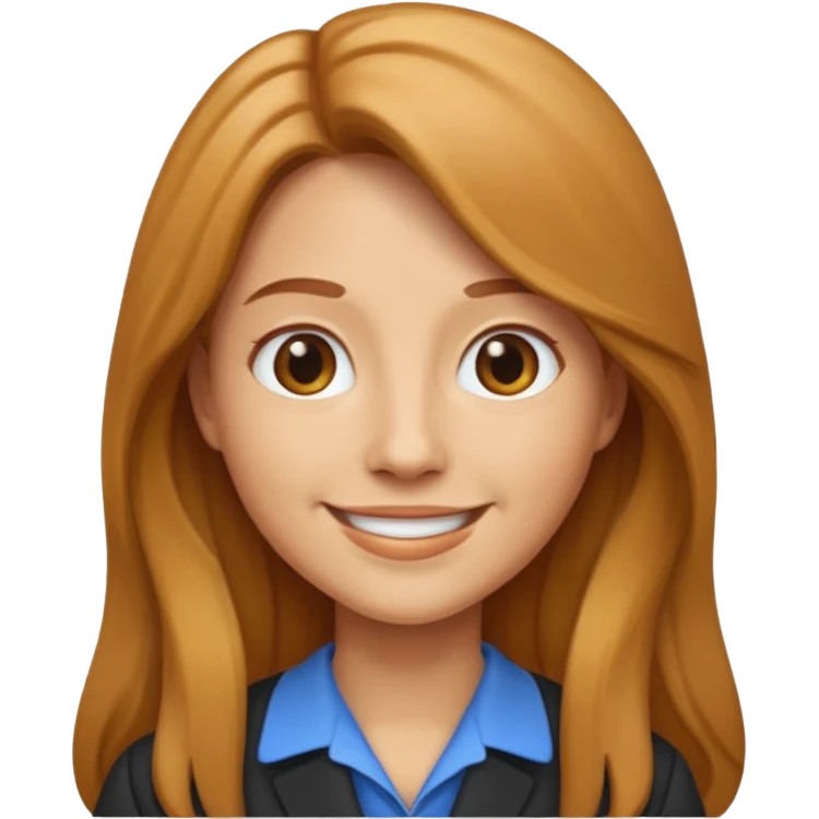 teacher emoji long caramel hair light skin emoji