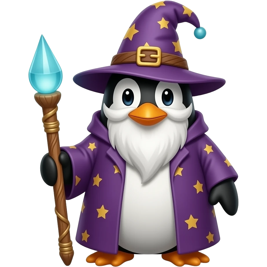 Penguin Wizard emoji