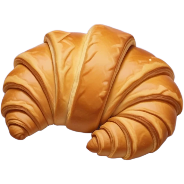Croissant on a pale purple napkin emoji