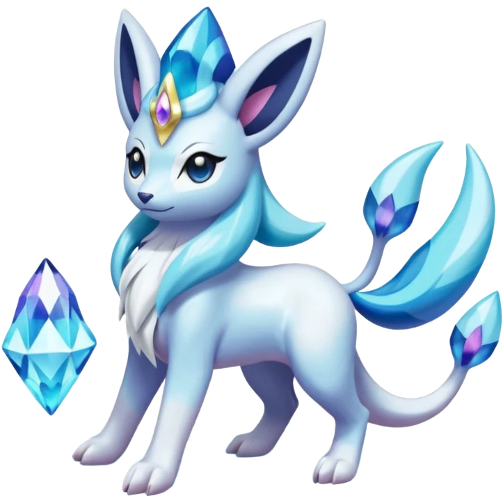 Shiny Colorful Primarina-Cobalion-Glaceon-Suicune-Amaura-Dialga-fusion emoji