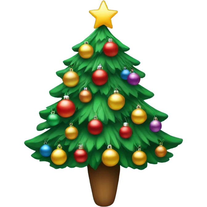 christmas tree with ornaments emoji