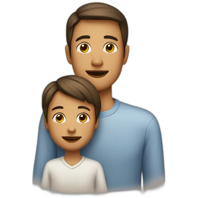 Enfant sur son père emoji