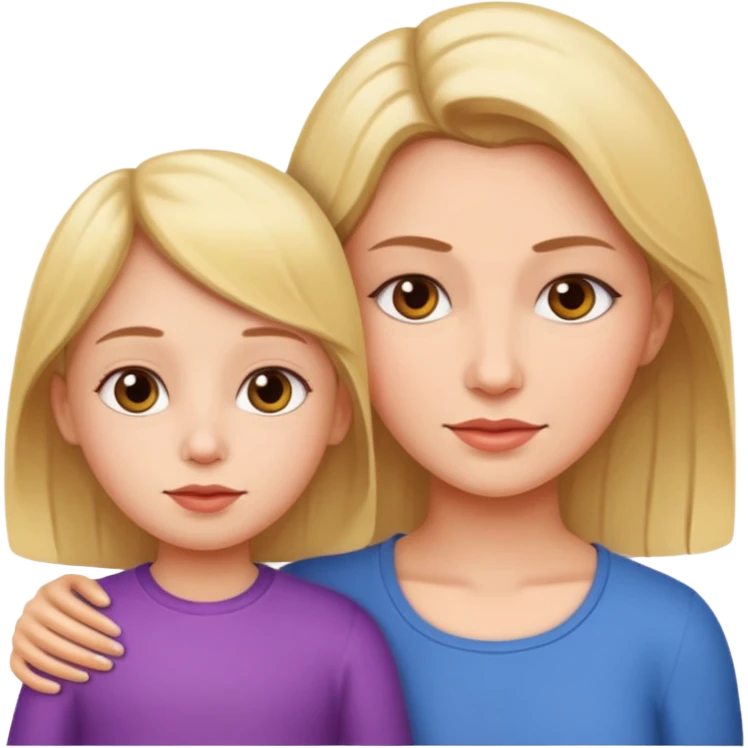 Mom and girl emoji