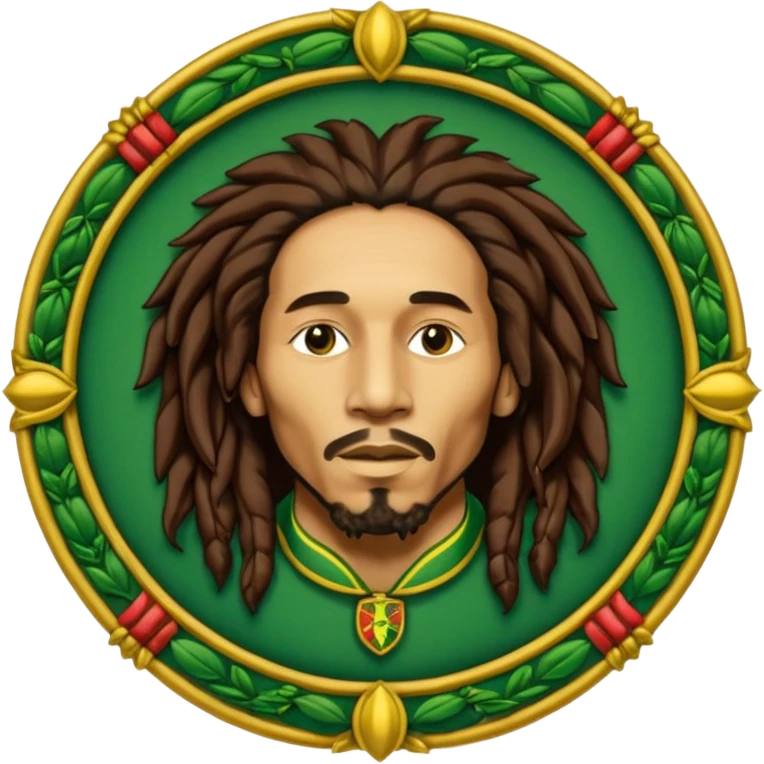 Bob Marley heraldic crest   emoji