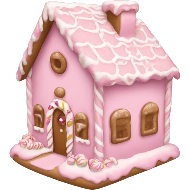 Light pink gingerbread house emoji